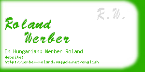 roland werber business card